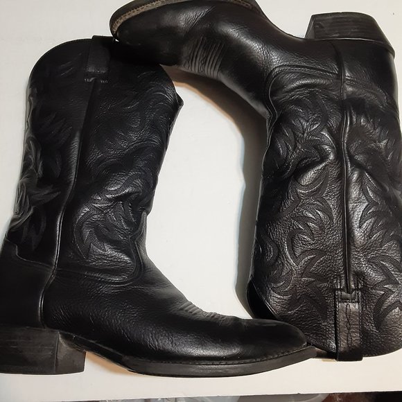 Ariat Men\'s Heritage Black Leather Cowboy Boots in Size 13D  10002218(34770) main image 8